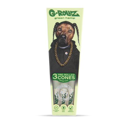 G-Rollz Pets Rock 'Rap' Organic Green Hemp King Size Pre-Rolled Cones 3pcs (24 Pack)