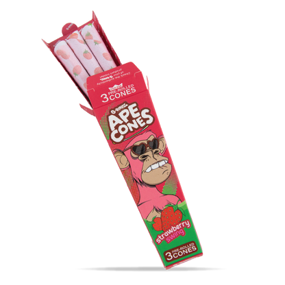 G-Rollz 'Ape Cones' King Size Pre-Rolled 3pcs Pack - Strawberry Swing (24 Pack)