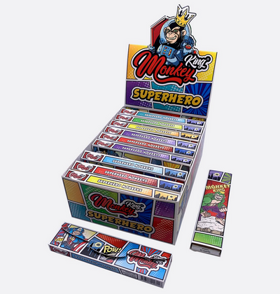 Monkey King Glow in the Dark Rolling Papers & Filter Tips (Superhero Edition) (24pcs)