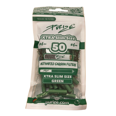 PURIZE® Activated Carbon Xtra Slim Filters 6mm (50 pcs)