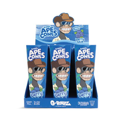 G-Rollz Ape King Size Pre-Rolled Cones: Berry Blue - 3 Cones (24 Pack)