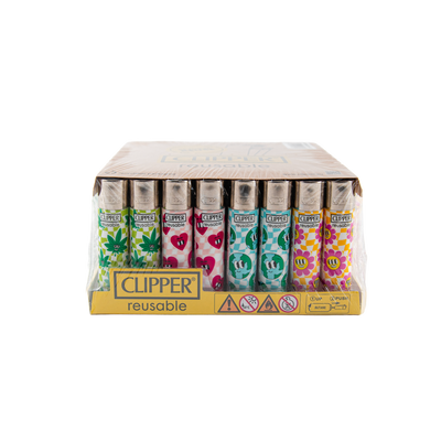 Clipper Happy Weed LB Lighters (48 Pack)