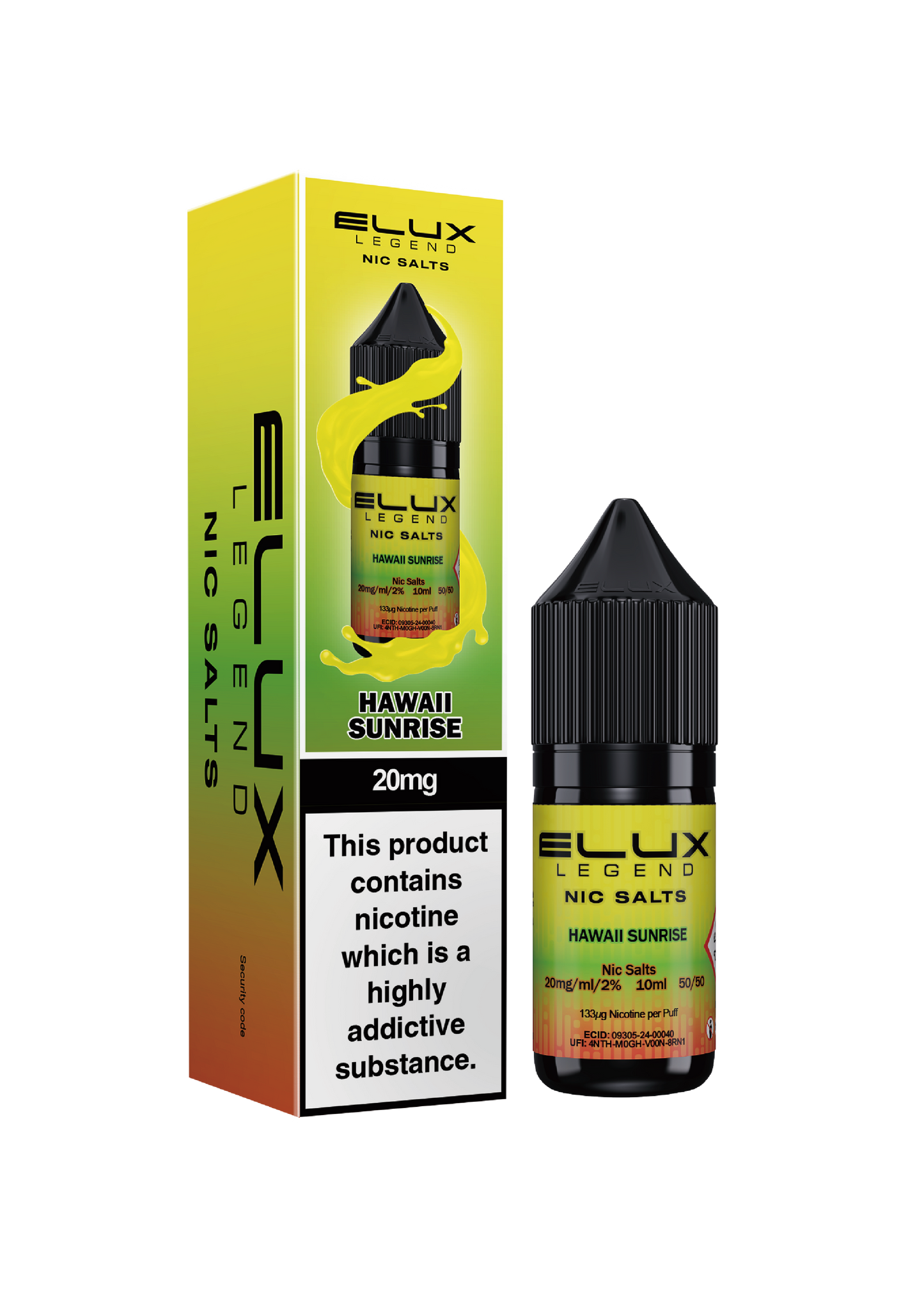 Elux Legend Nic Salts: Hawaii Sunrise - 10mg (10 Pack)