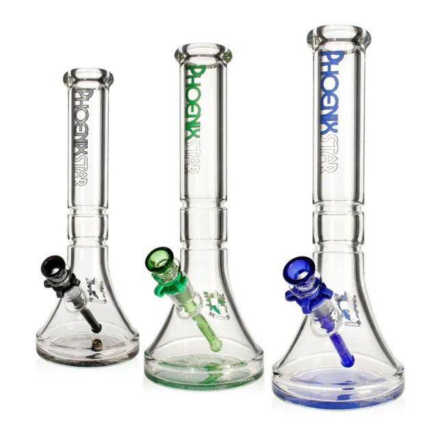 Phoenix Star: 9mm Thick 14" Glass Beaker Bong - (HF101)