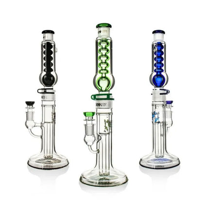 Phoenix Star: 16" Freezable Straight Tube Glycerine Bong With Recycler And Showerhead Perculator - (HF508)