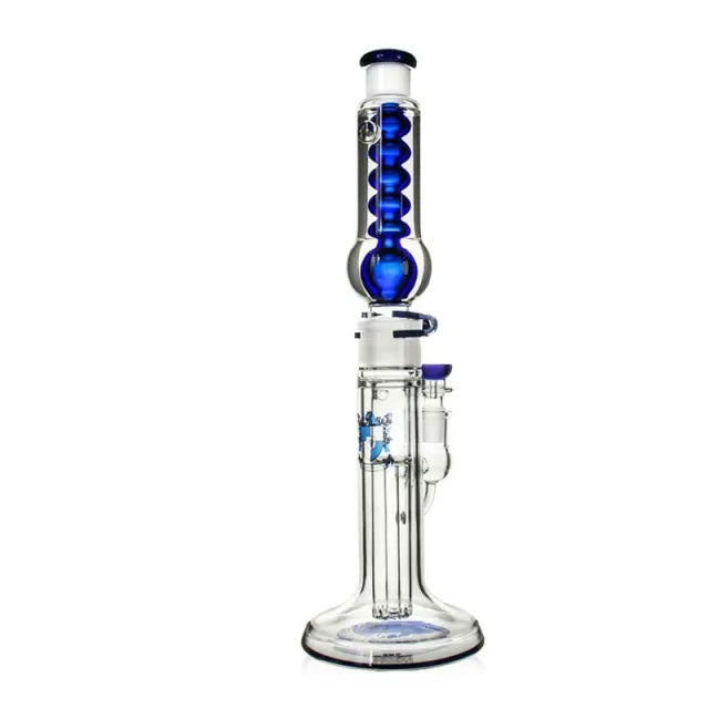 Phoenix Star: 16" Freezable Straight Tube Glycerine Bong With Recycler And Showerhead Perculator - (HF508)