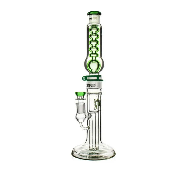 Phoenix Star: 16" Freezable Straight Tube Glycerine Bong With Recycler And Showerhead Perculator - (HF508)