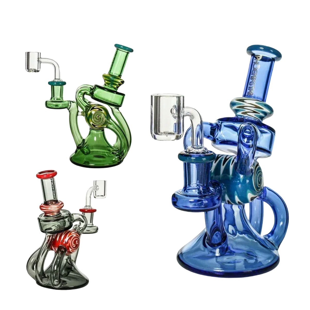 Phoenix Star: 6.8" Recycler Dab Rig With Quartz Banger