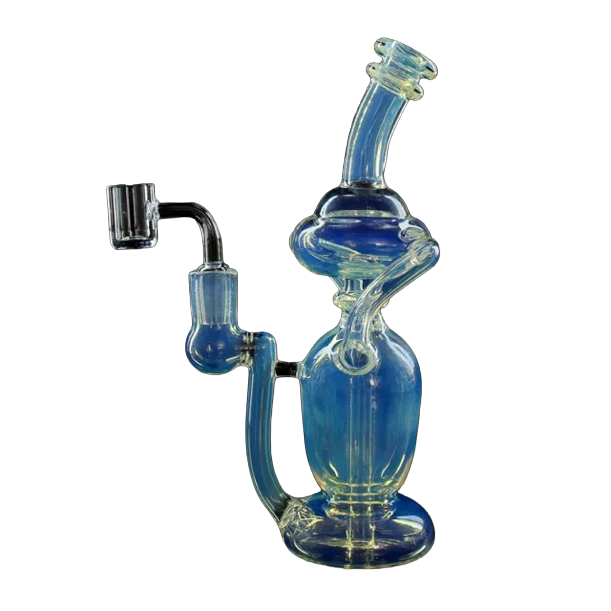 Phoenix Star: 9" Dual Recycler Dab Rig With Quartz Banger