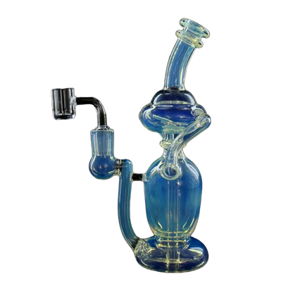 Phoenix Star: 9" Dual Recycler Dab Rig With Quartz Banger (HF605)