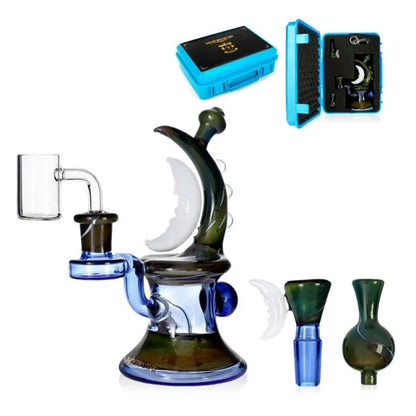 Phoenix Star: Crescent Moon 4 Piece Dab Rig Kit (HF608)