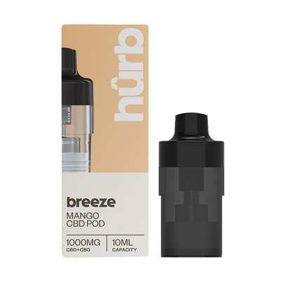Hûrb Breeze CBD Refill Pod CBD+CBG 1000mg 10ml - Mango