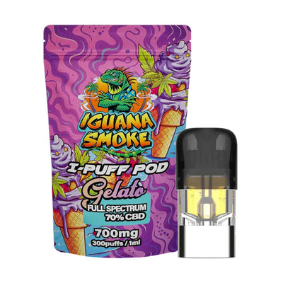 Iguana Smoke I-Puff Replacement Pod: Gelato - 700mg (Single Piece)