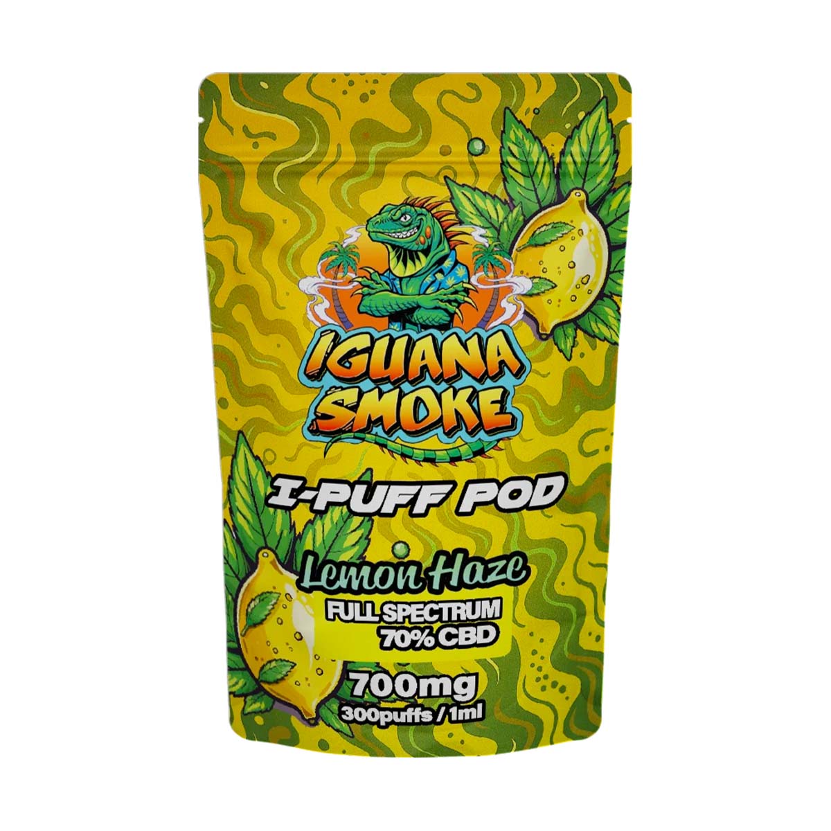 Iguana Smoke I-Puff Replacement Pod: Lemon Haze - 700mg (Single Piece)