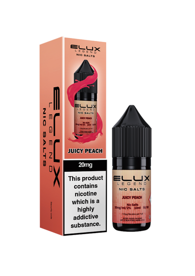 Elux Legend Nic Salts: Juicy Peach - 20mg (10 Pack)