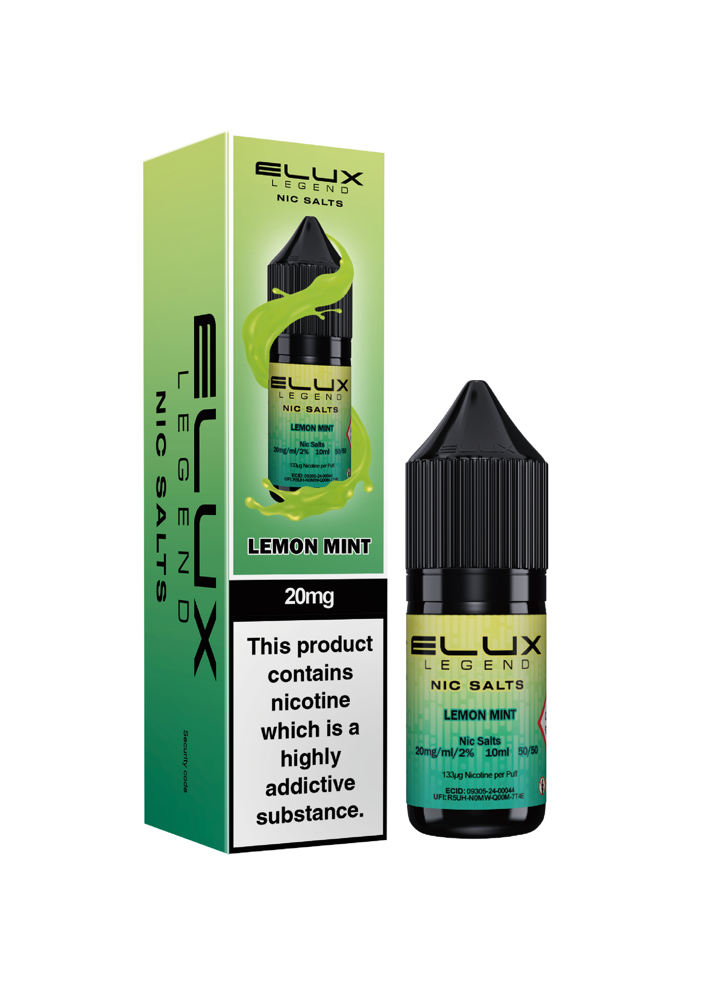 Elux Legend Nic Salts: Lemon Mint - 10mg (10 Pack)