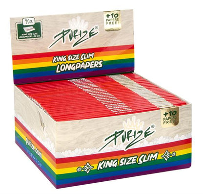 PURIZE® King Size Slim Longpapers - Rainbow (Full Box)