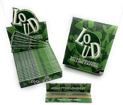 Loud Ldn XLoud Natural Unbleached Kingsize Rolling Papers (Full Box)