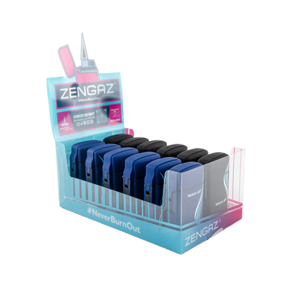 Zengaz Zl-10 Rubberized Maxi Jet Lighters (12 Pack)
