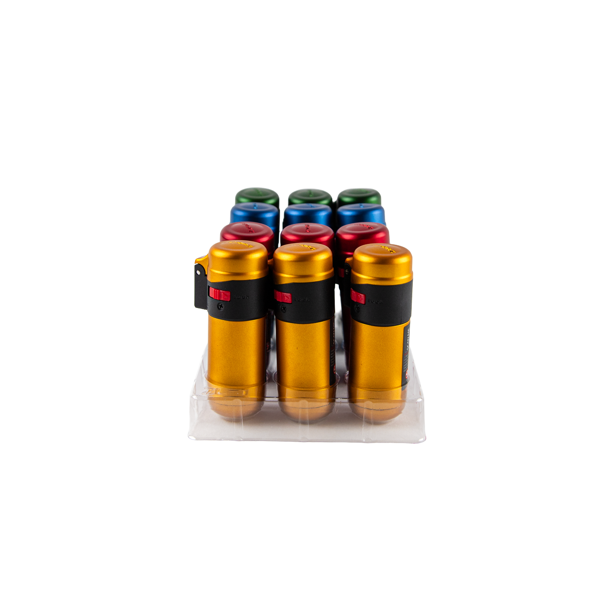 Zengaz Zl-1 Metallic Flame Jet Lighters (12 Pack)