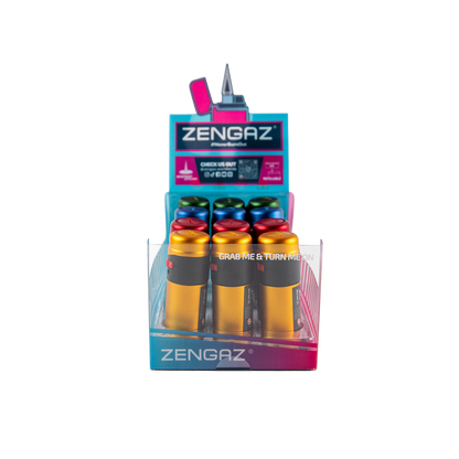 Zengaz Zl-1 Metallic Flame Jet Lighters (12 Pack)