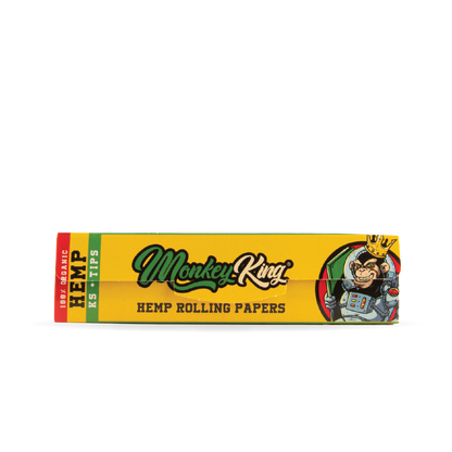 Monkey King Rolling Papers & Tips: Hemp - King Size (24 Pack)