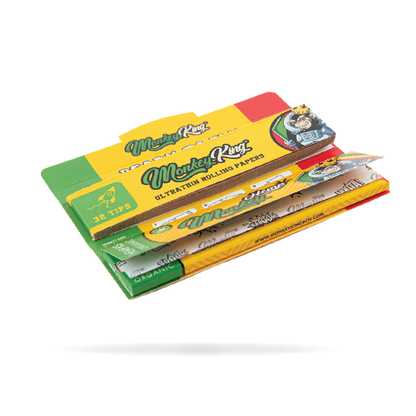 Monkey King Rolling Papers & Tips: Hemp - King Size (24 Pack)