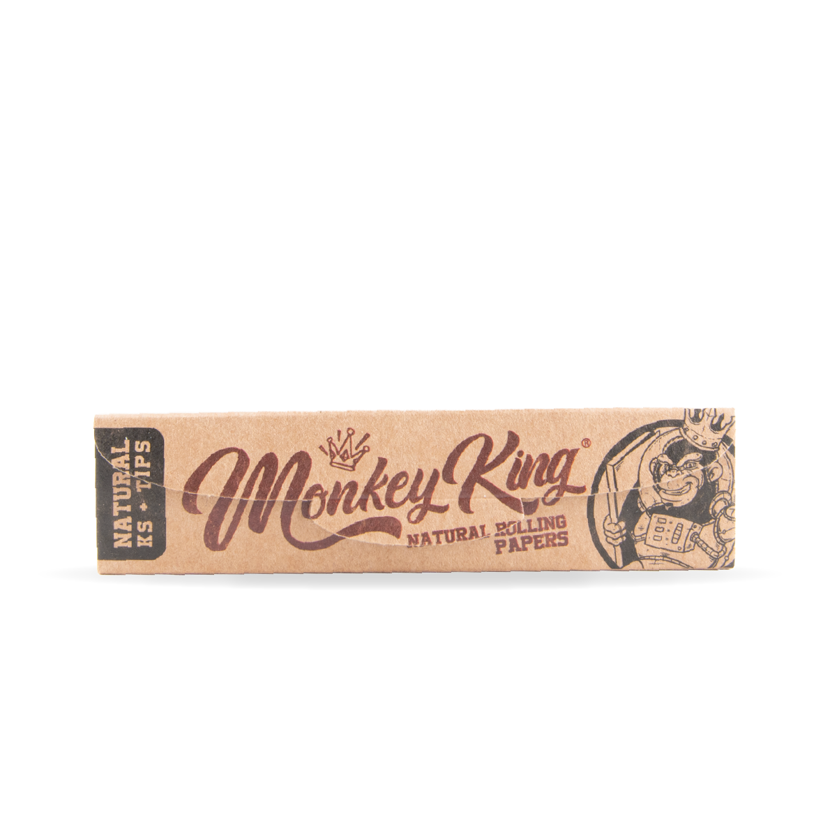 Monkey King Rolling Papers & Tips: Natural Unbleached - King Size (24 Pack)
