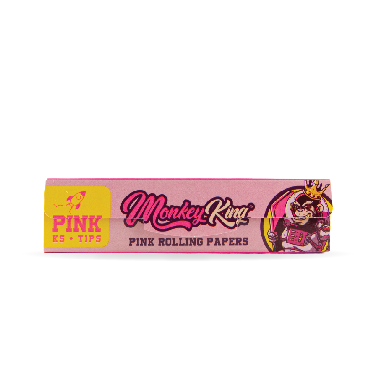 Monkey King Rolling Papers & Tips: Pink - King Size (24 Pack)