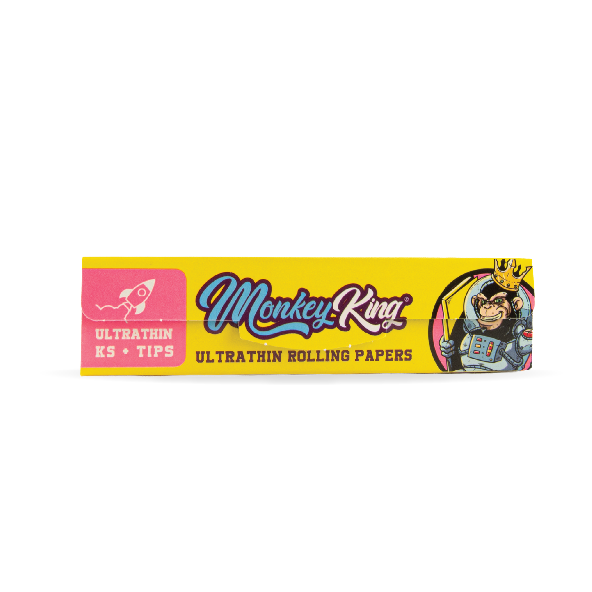 Monkey King Rolling Papers & Tips: White Ultra Thin - King Size (24 Pack)