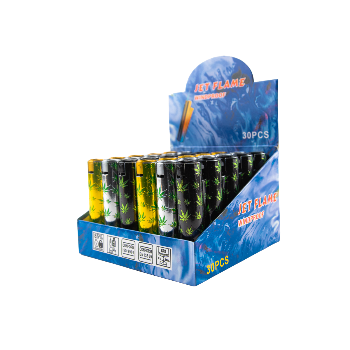 Sparkys Metallic Jet Lighters (30 Pack)