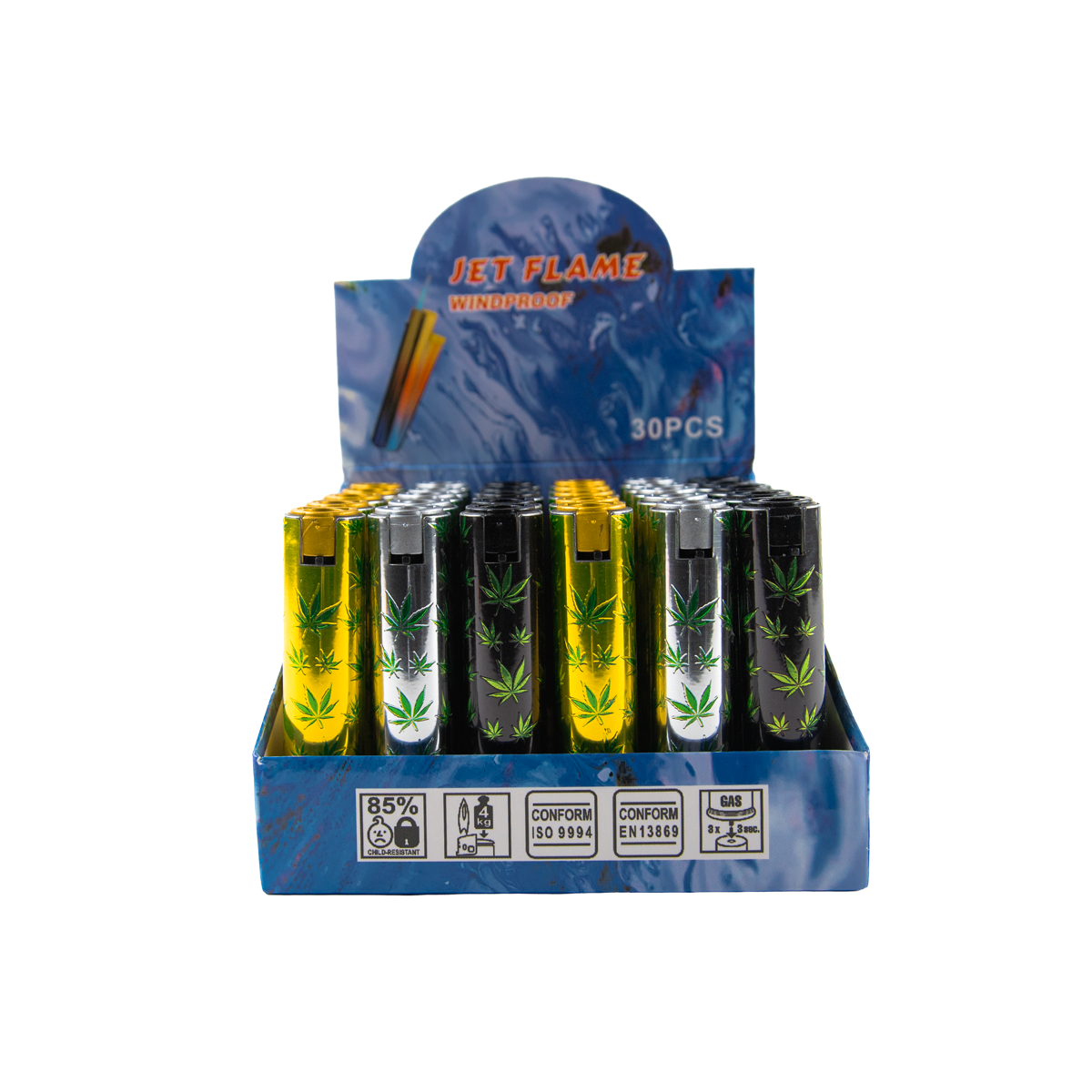 Sparkys Metallic Jet Lighters (30 Pack)