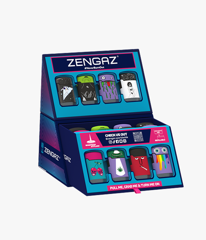 Zengaz Mini Cube Display Jet Lighters ZL-33 (16 pcs)