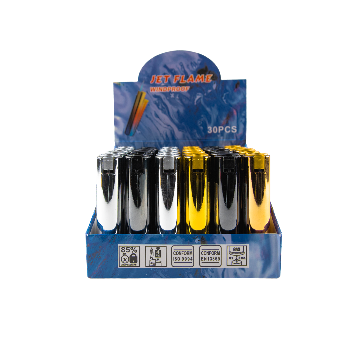 Sparkys Metallic Jet Lighters (30 Pack)