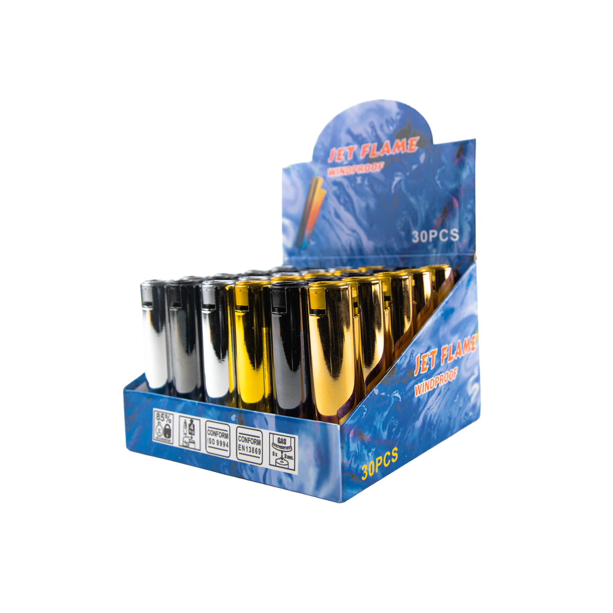 Sparkys Metallic Jet Lighters (30 Pack)