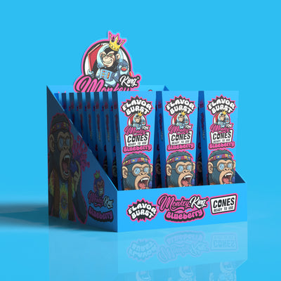 Monkey King: King Size Flavor Burst Cones (24 Pack) - Blueberry
