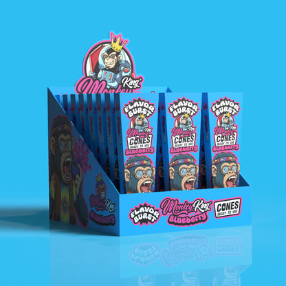 Monkey King: King Size Flavor Burst Cones (24 Pack) - Blueberry