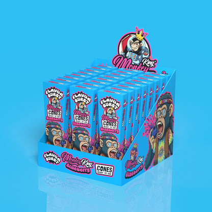 Monkey King: King Size Flavor Burst Cones (24 Pack) - Blueberry