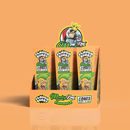 Monkey King: King Size Flavor Burst Cones (24 Pack) - Pineapple