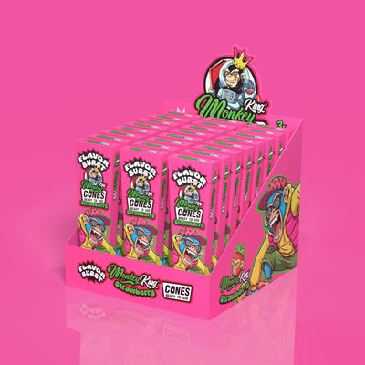 Monkey King: King Size Flavor Burst Cones (24 Pack) - Strawberry