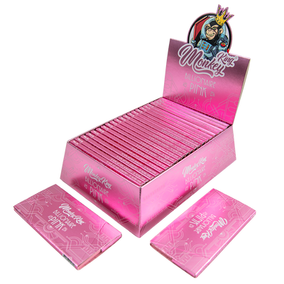 Monkey King Rolling Papers + Tips: Billionaire Pink - King Size (24 Pack)