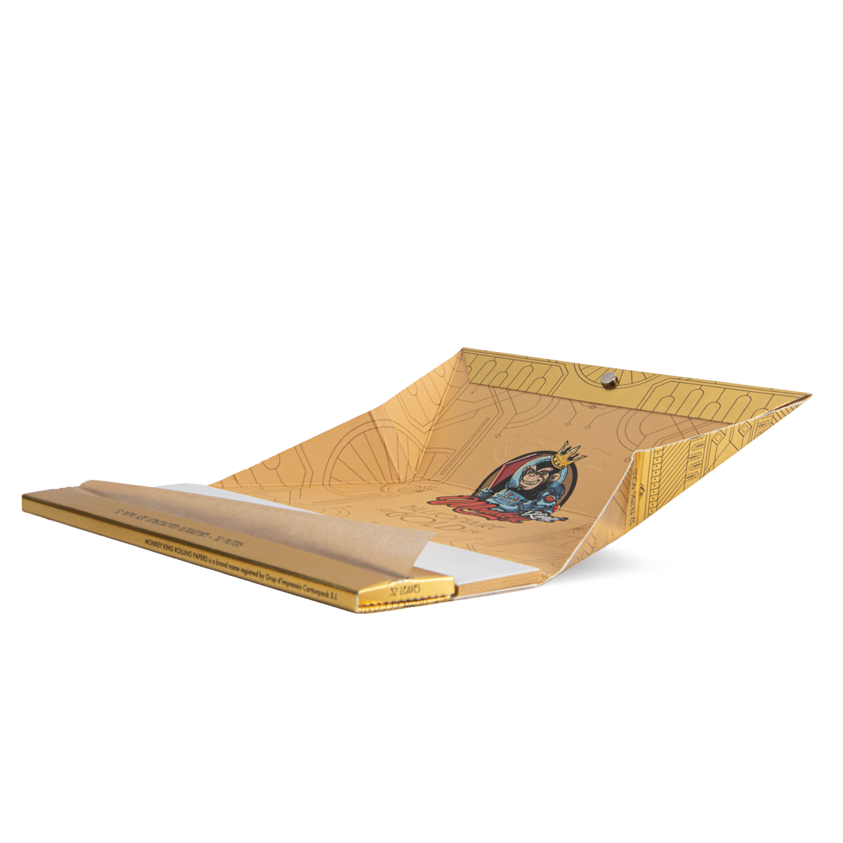 Monkey King Rolling Papers & Tips: Billionaire Gold XL - Extra Long (24 Pack)