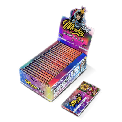 Monkey King Ready to Fly Magnetic Rolling Kit Unbleached Papers & Tips (24pcs)