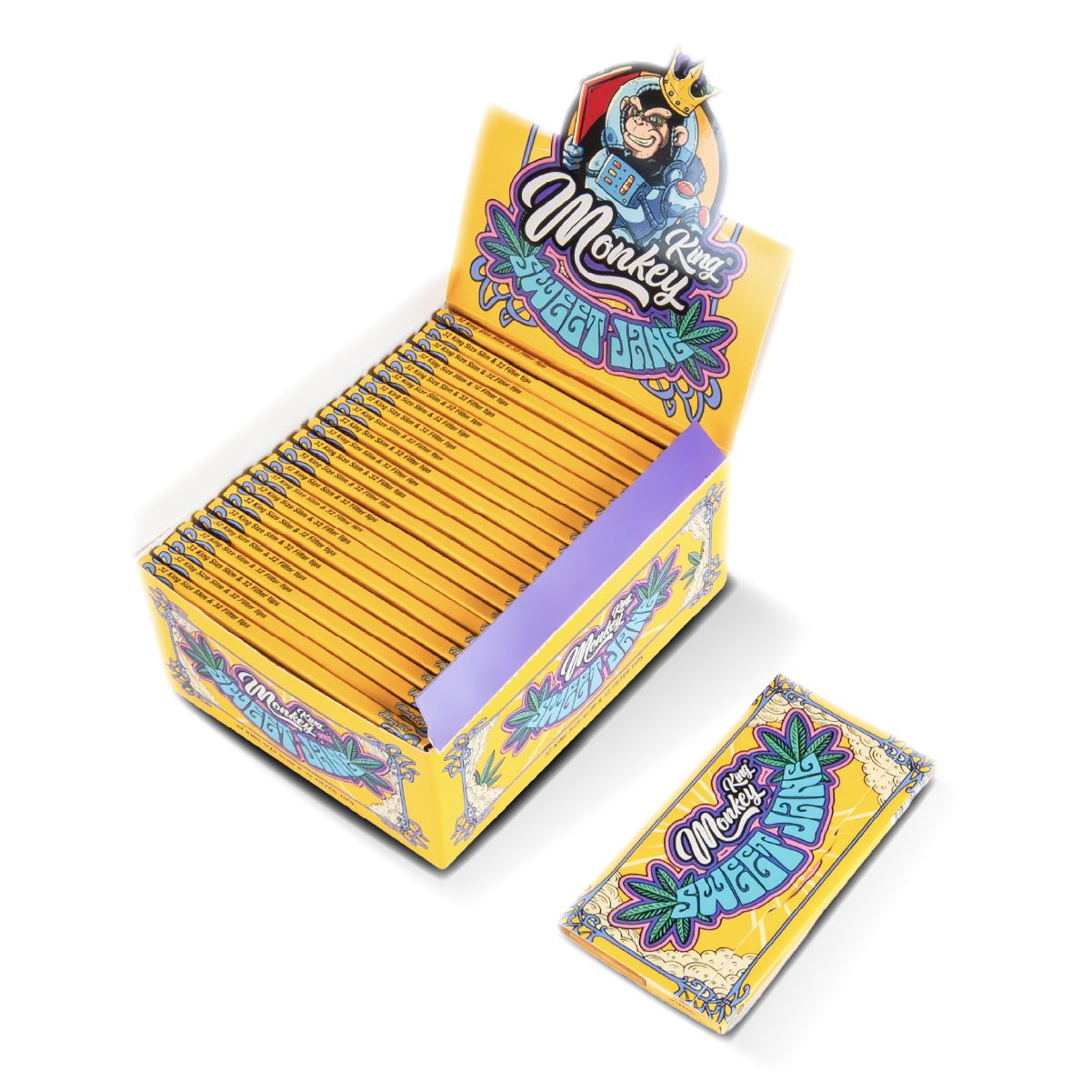Monkey King Sweet Jane Unbleached King Size Papers & Tips (24pcs)