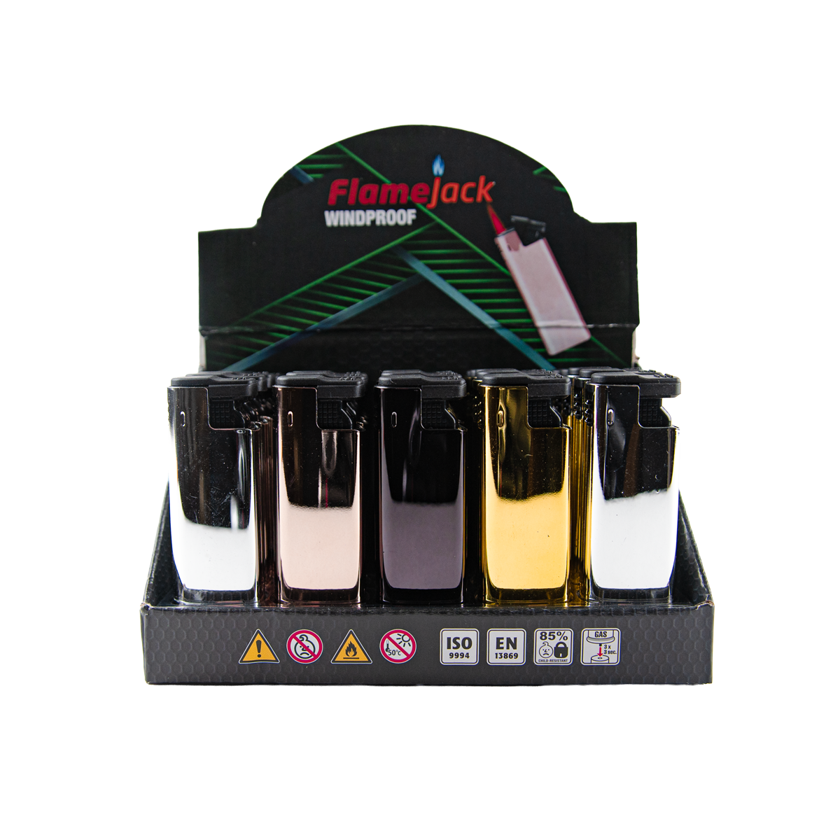 Flamejack Windproof Lighters (25 Pack)