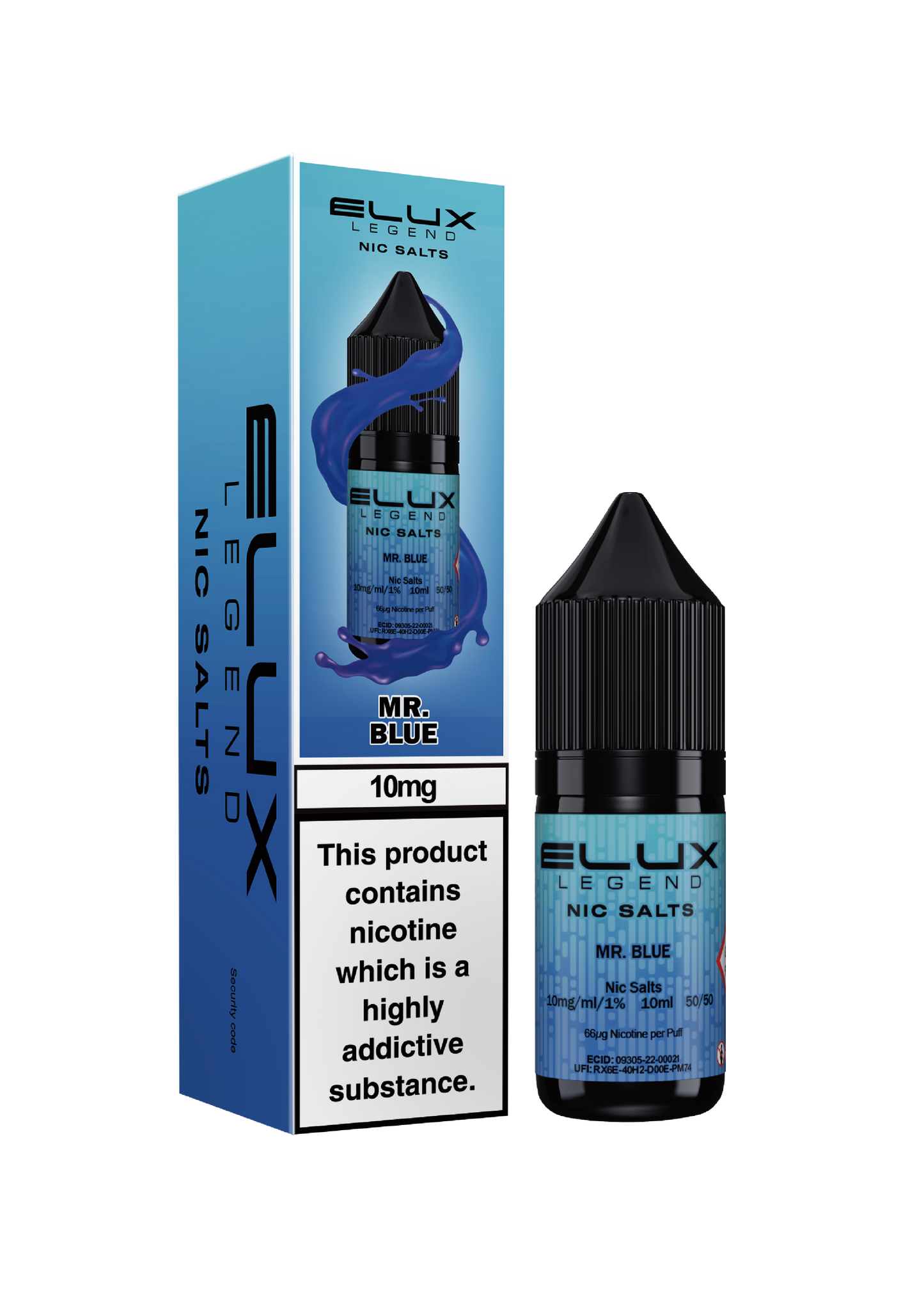 Elux Legend Nic Salts: Mr Blue - 20mg (10 Pack)