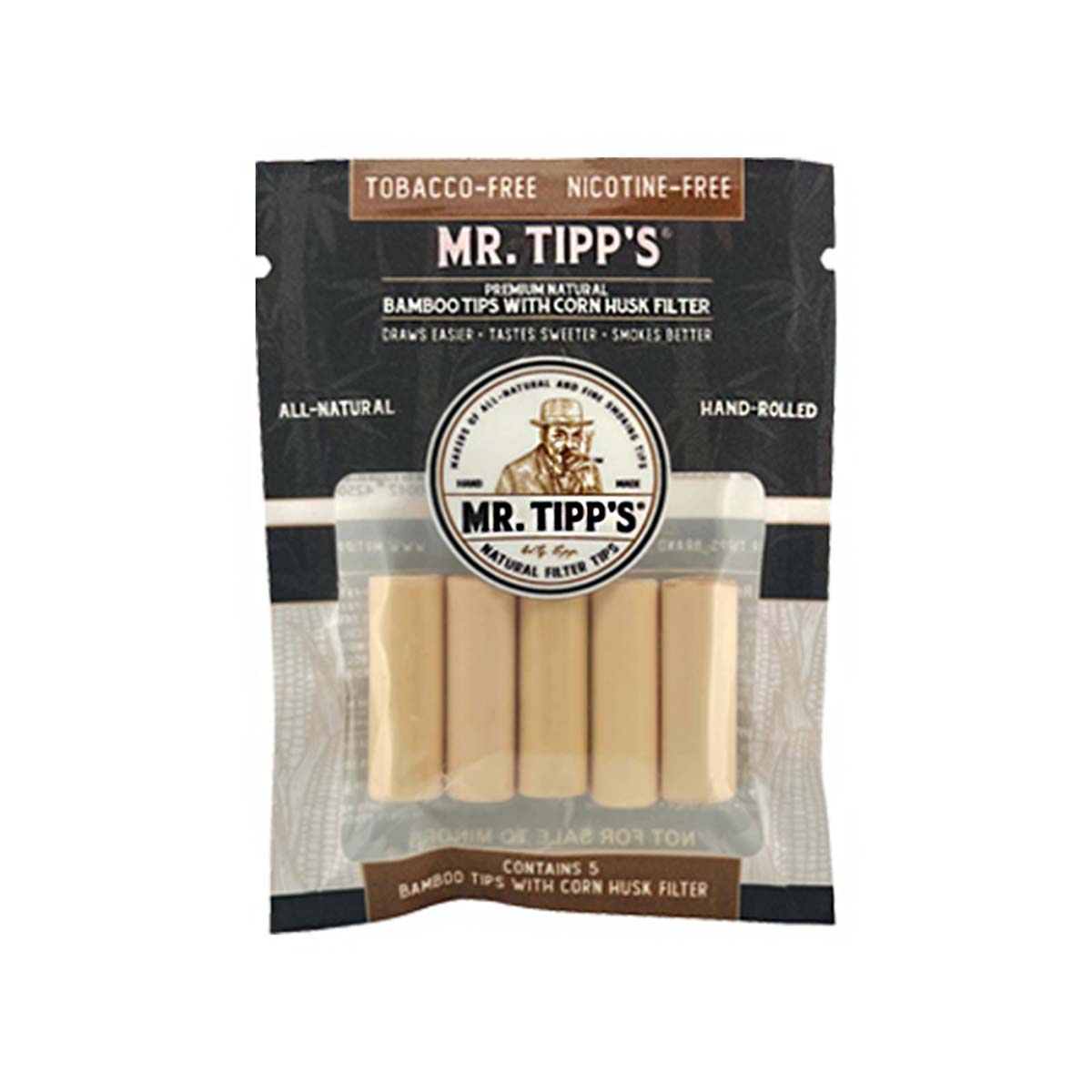 Mr Tipp's Bamboo Corn Husk Filter Tips 8mm - Small (5pcs per Pack ...