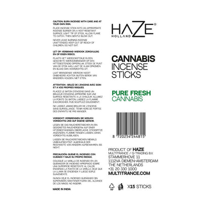 Haze Cannabis Incense Sticks: Pure Fresh Cannabis (6 Pack)