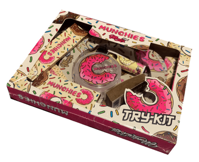 Monkey King Munchies Try Kit with Rolling Tray, Ashtray, Grinder, Papers, Tips and Lighter