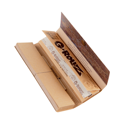 G-Rollz Rolling Papers, Tips & Poker: Unbleached Extra Thin - King Size (24 Pack)